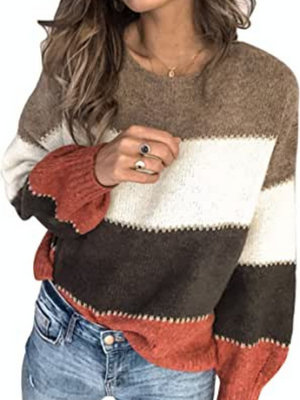 Necooer Womens Sweater Pullover Casual Long Sleeve